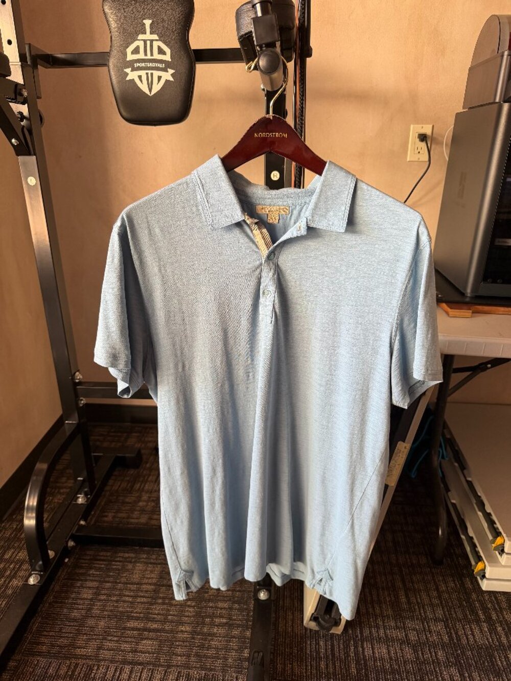 Burberry Brit Men’s Light Blue Cotton Piqué Short-Sleeve Polo Shirt XL